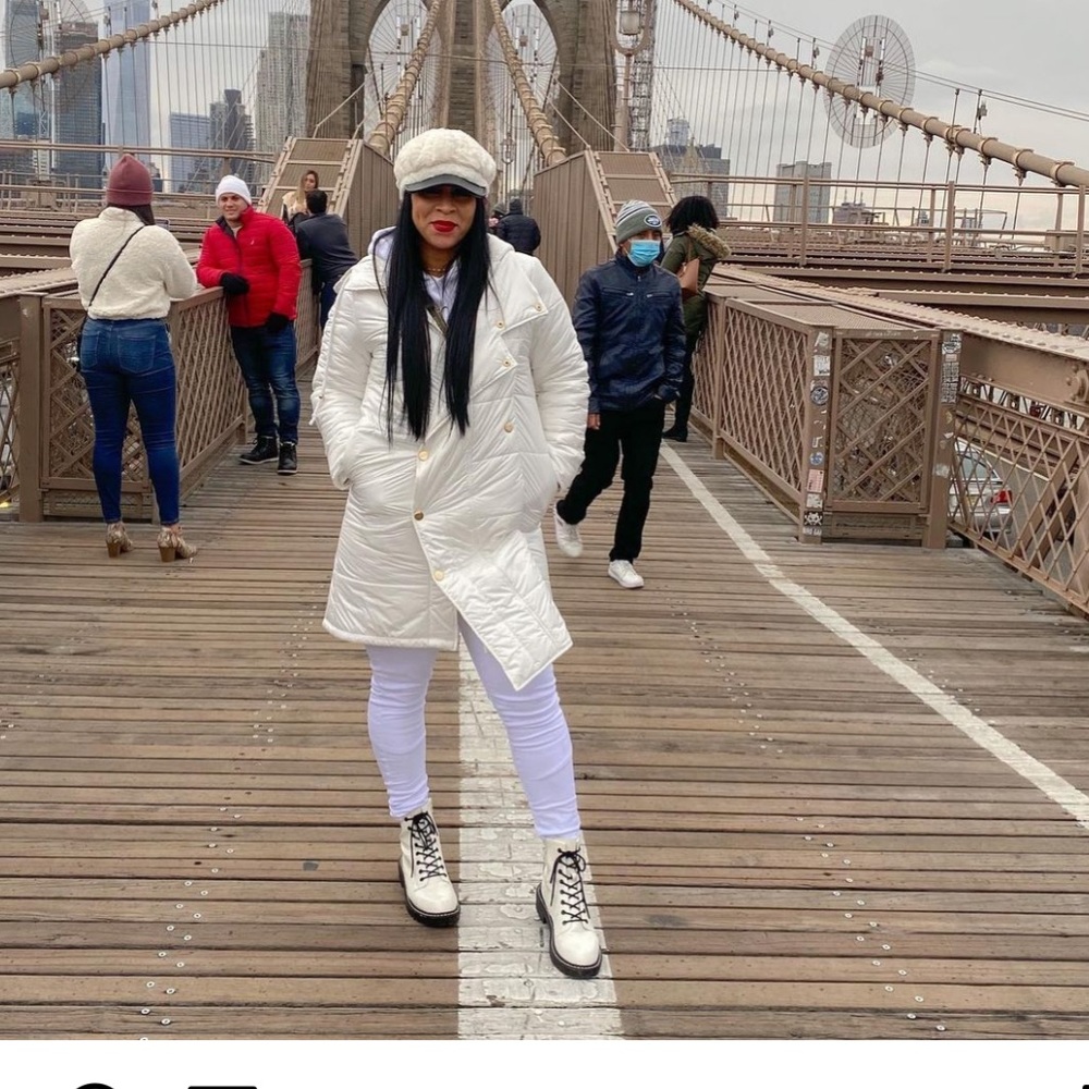 White puffer jacket